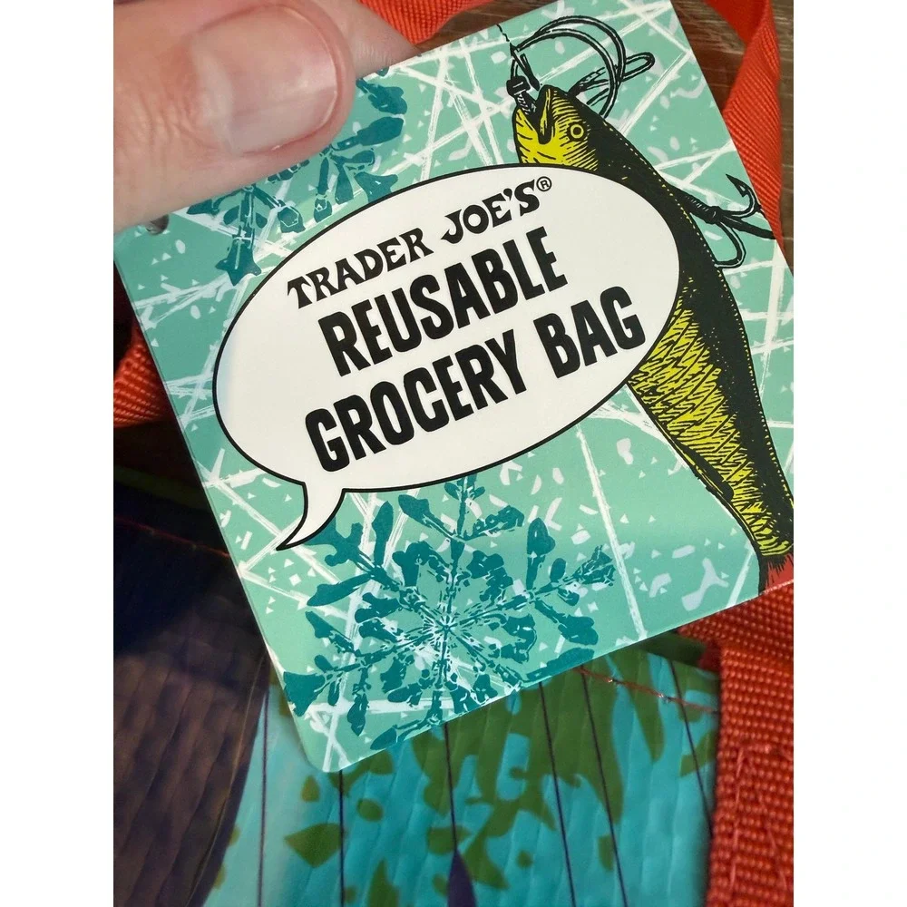 NWT Trader Joe's Reusable Grocery Bag Minnesota & PBJ Mac Cheese 6 Gallon TJ's